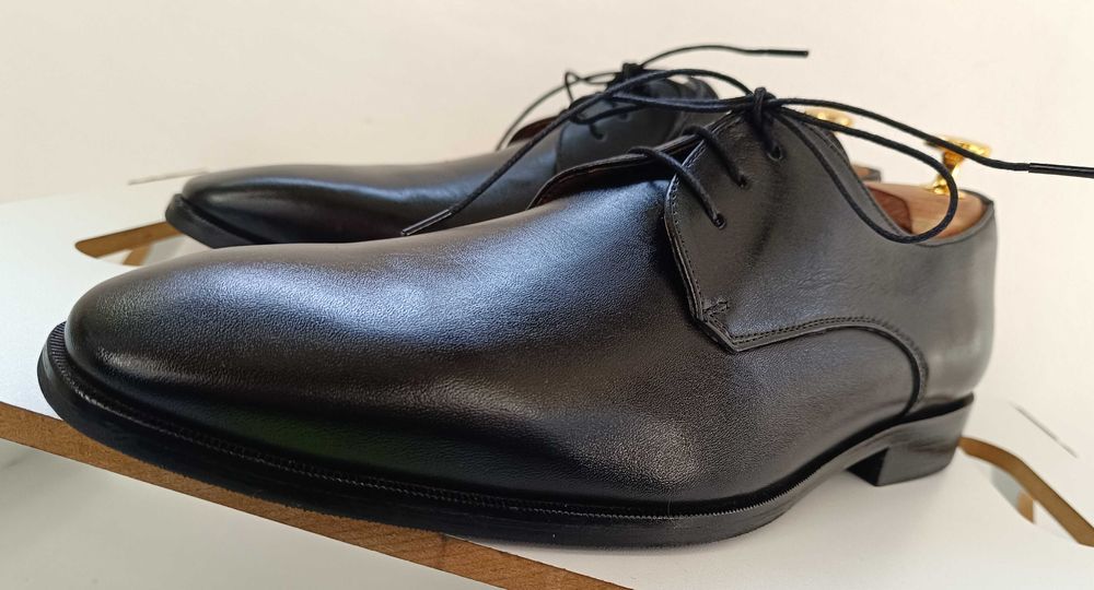 Pantofi derby 44 plain toe Gordon & Bros piele naturala moale
