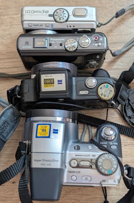 14 Camere foto digitale Pentax, Sony, Panasonic, Fuji ca DEFECTE pt piese etc