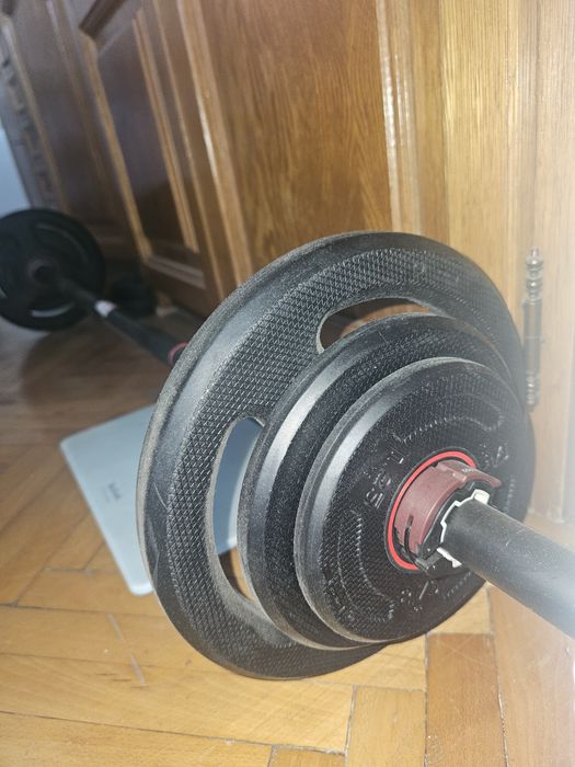 Set gantere și halteră – Decathlon