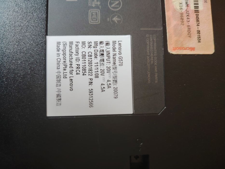 Ноутбук Lenovo G570, на Windows 7