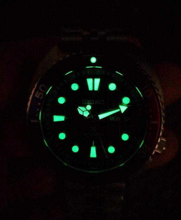 Ceas automatic Seiko Mod Turtle Pepsi Waffle Dial Prospex 200m bratara metalica
