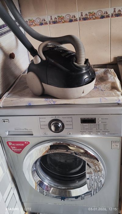Стиральная машина Lg 6kg,  пылесос samsung 1300в