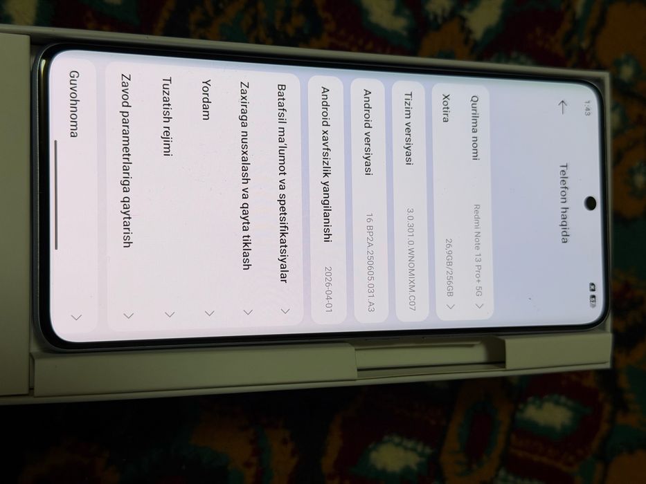 Redmi Not 13 Pro+ 5G sotiladi