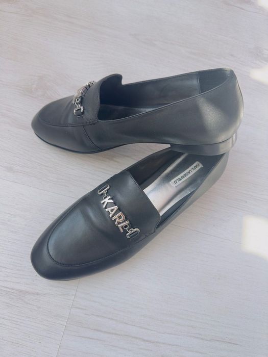 Дамски обувки мокасини Karl Lagerfeld естествена кожа
