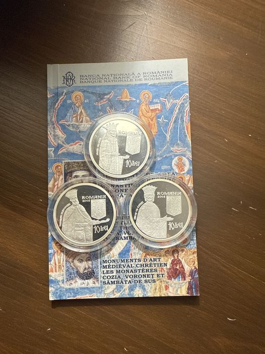 SET MONEDE BNR Cozia Voroneti Si Sambata de Sus 10 lei 2008