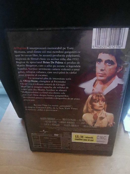 Filme de top HORROR Thriler Scarface Al Pacino / Vertigo - Rear window