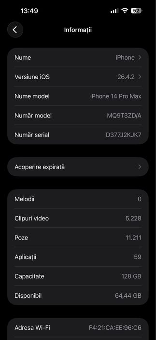 14 pro max liber de retea