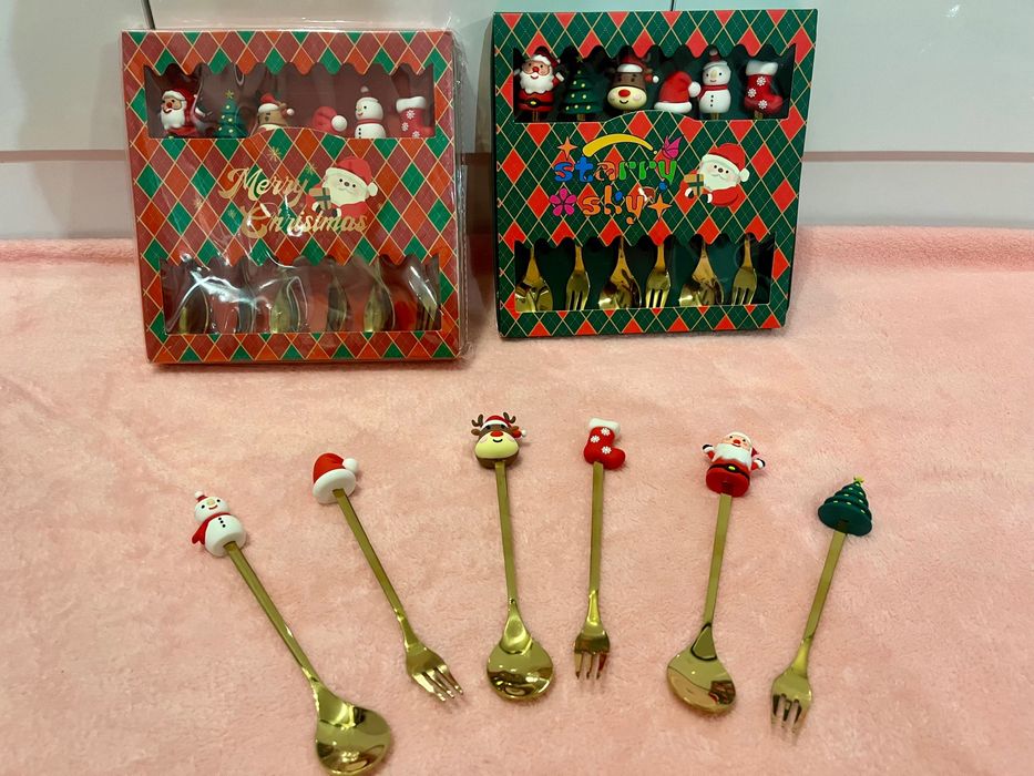 Комплект коледни прибори за подарък