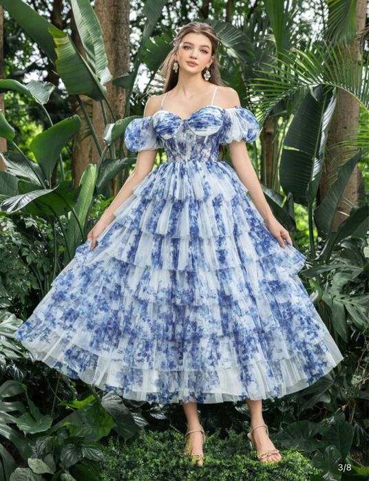 Rochie ampla, bleu 38