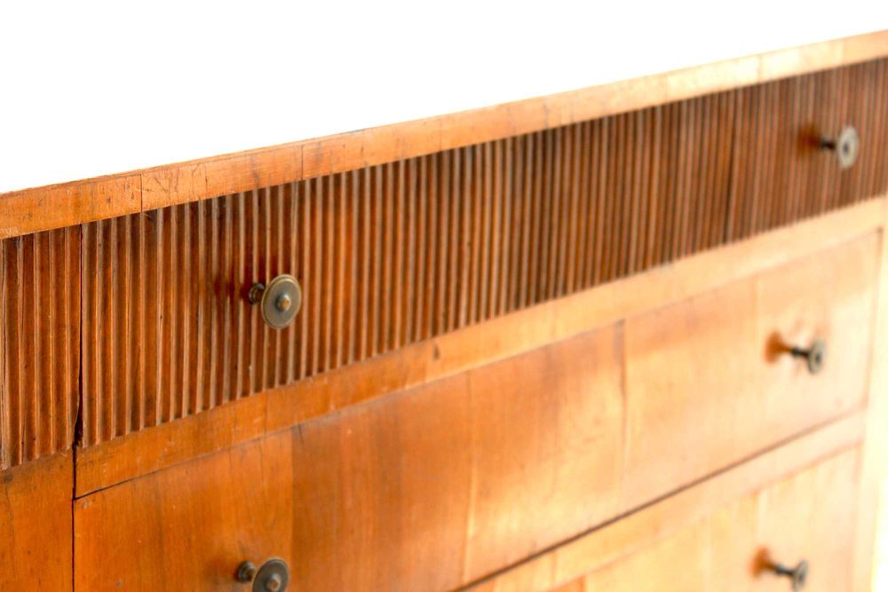 Стариннен скрин от Верона Италия 1960 г. стил Империо фурнирован орех