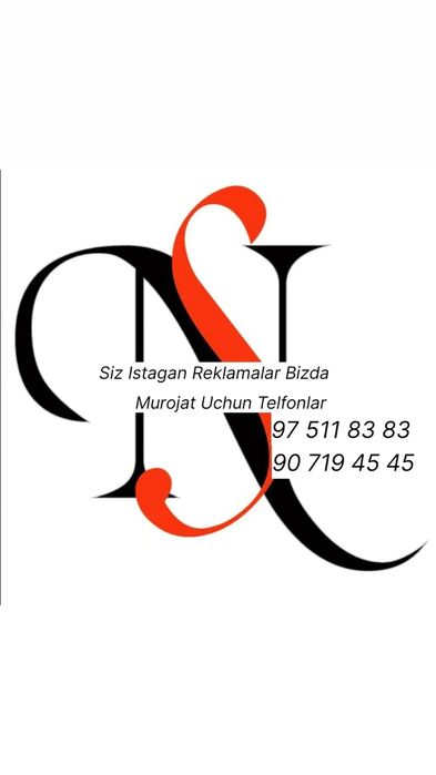 Reklama xizmati bõrtma harflar baner araqal tashqi va ichki reklama