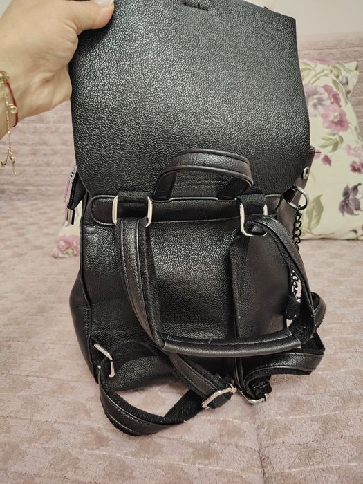 Ghiozdan dama Verde maslina si ghiozdan negru