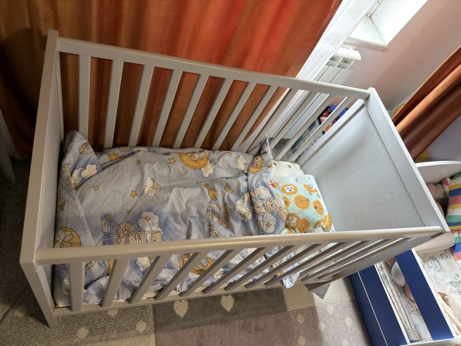 Patut copii IKEA Sundvik 60x120 cm Gri