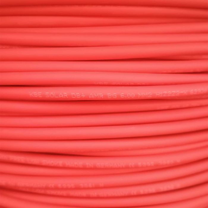 Соларен кабел kbe h1z2z2-k 1x4 mm² и 1x6 mm² 1500 V dc червен и черен