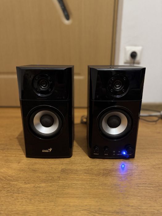 Boxe Genius SP-HF1201A 30W, din lemn, pentru PC, stare foarte buna