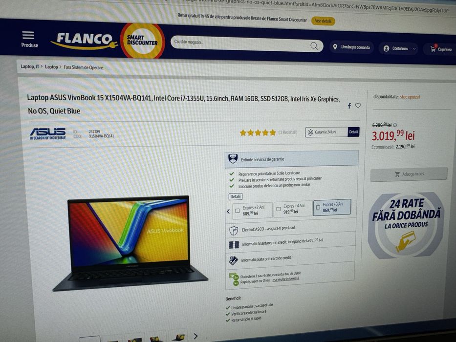 ASUS 15.6" Vivobook 15 X1504V FHD intel i7-1355U 16GB DDR4 1TB SSD