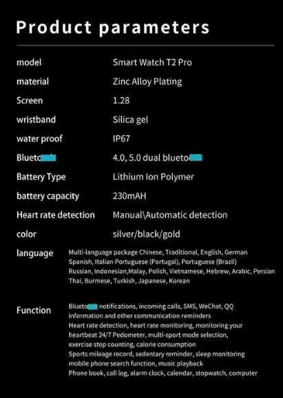 2023! Елегантен Смарт Часовник Smart Watch / Смарт Гривна Active 2 T2