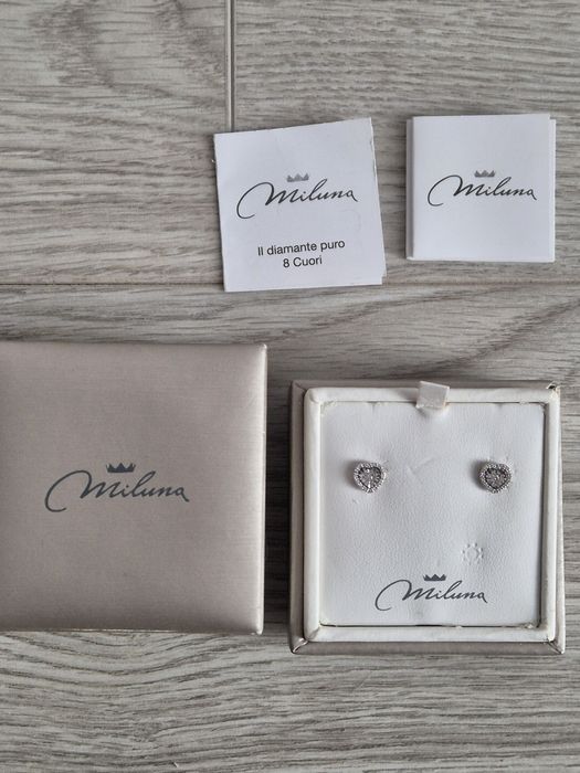 Cercei din aur 18k cu diamante naturale