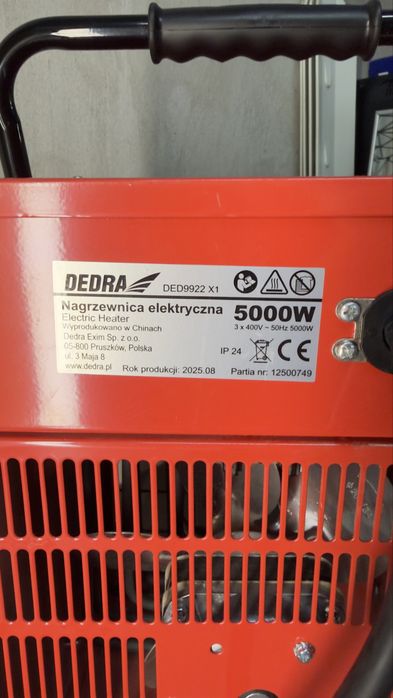 Калорифер DED9922, Dedra, 5000W, Червен