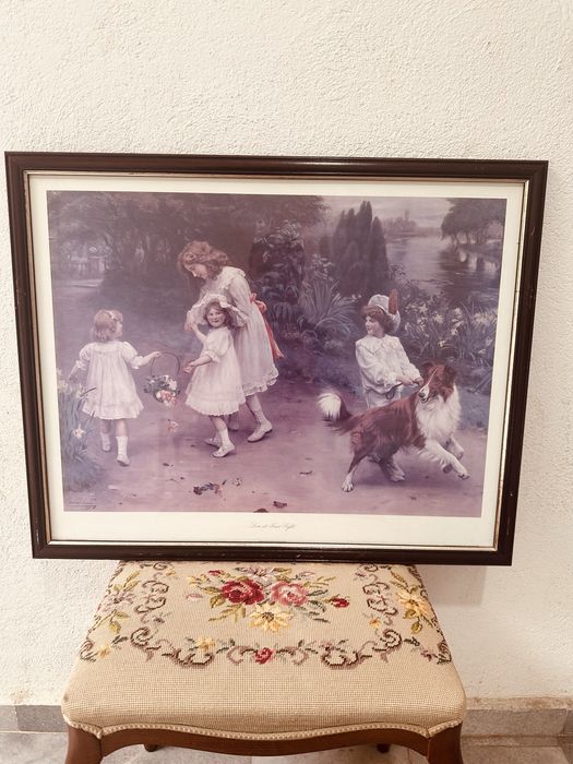 Голяма винтидж картина „Love at First Sight“ – Arthur Elsley