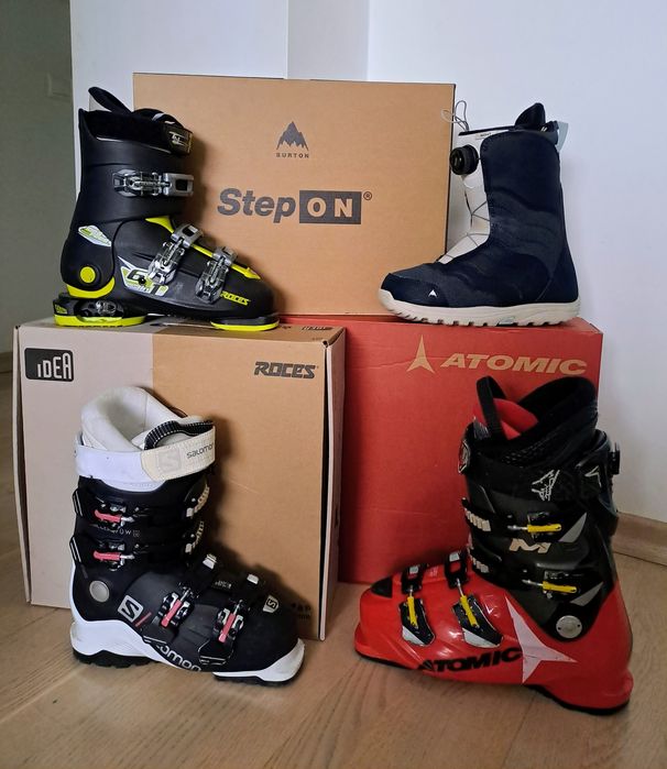 Clapari Atomic 43, Salomon 38, Roces 36-40, Boots 38 Burton BOA