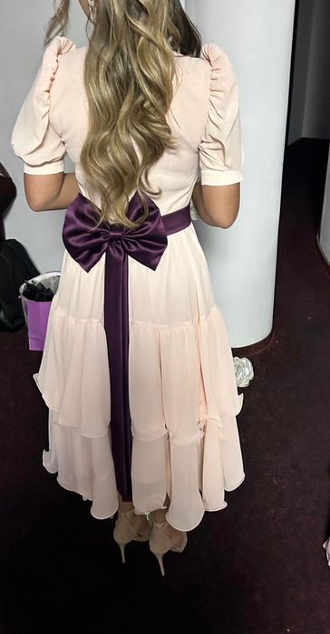 Rochie de zi cu funda atasabila