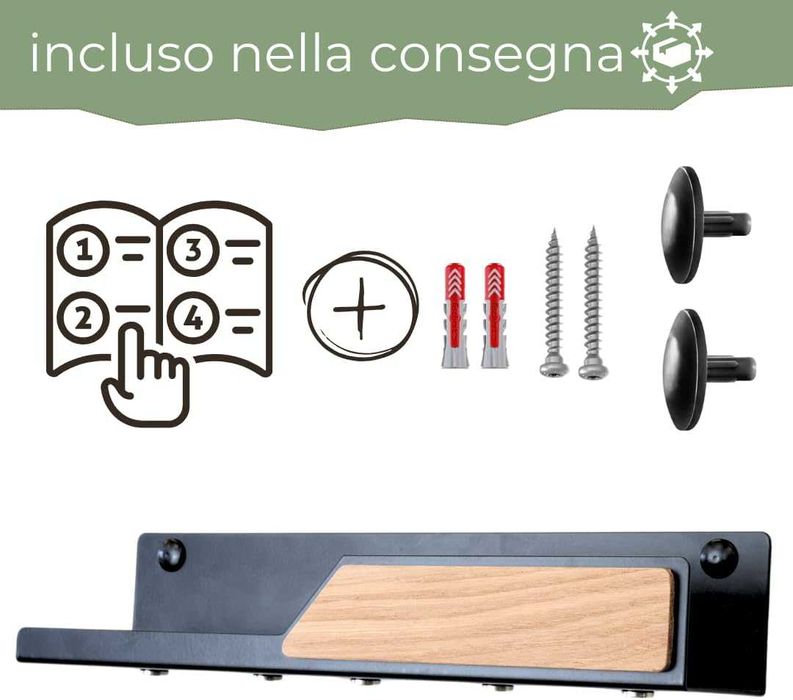 Метална етажерка с куки за ключове – Модерен индустриален дизайн