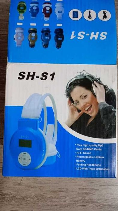 Caști  audio SH-S1  cu Ecran LCD + Slot TF + Radio FM