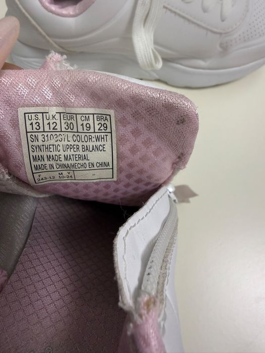 Skechers adidași sport albi fete cu fermoar și șireturi, mărimea 30 (19 cm)