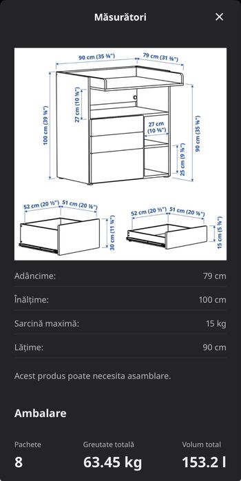 Masa de infasat IKEA