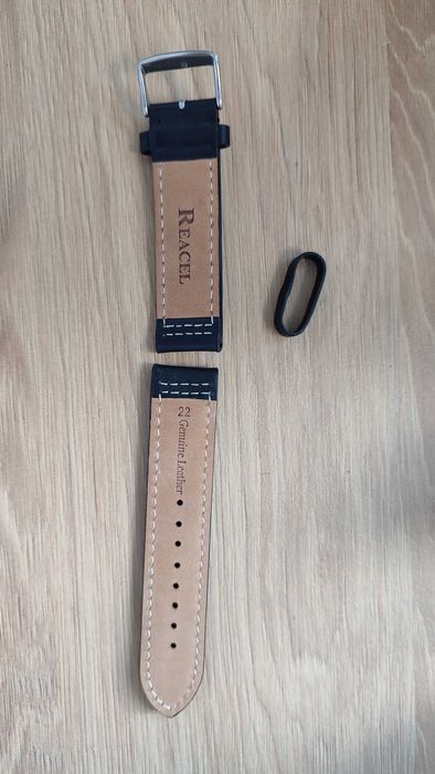 Curea ceas din piele neagra, 22mm, noua
