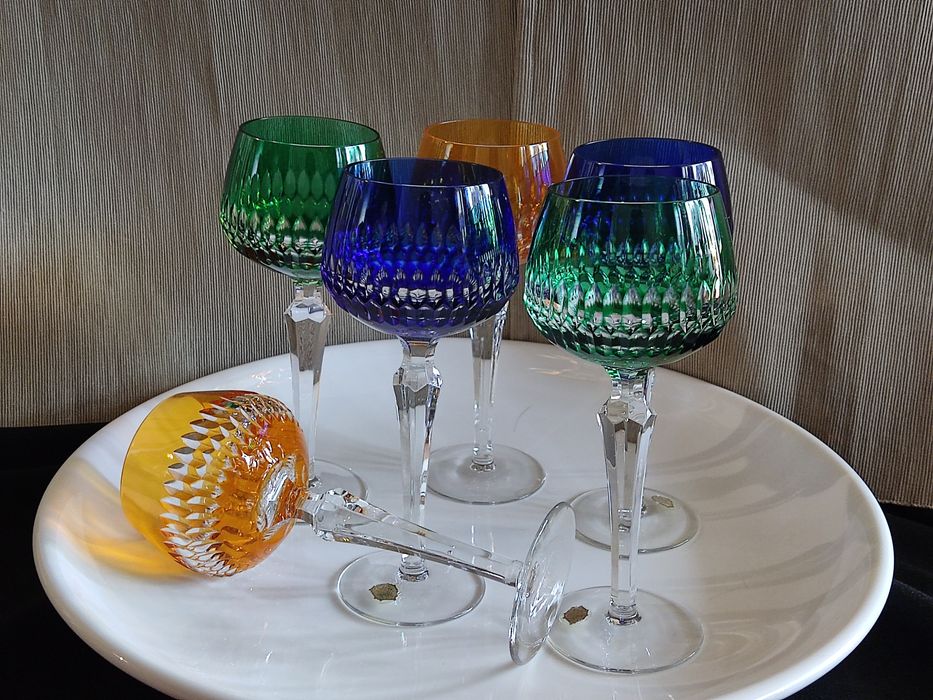 Фужеры цветной хрусталь.Германия