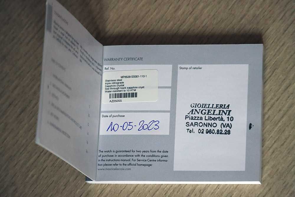 Часовник Maurice Lacroix Triple Retrograde - оригинал, безупречен