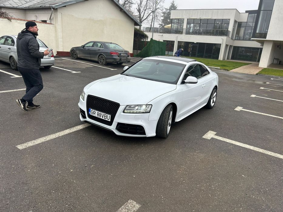 Audi A5 pachet RS 3.0 TDI 240CP, alb perlat impecabil