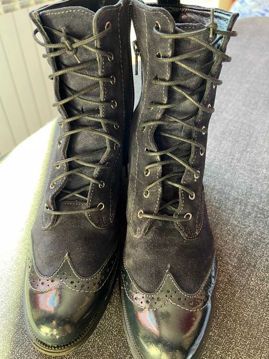 Пролетни ботуши от естествена кожа. .VERRA PELLE .Размер 37.