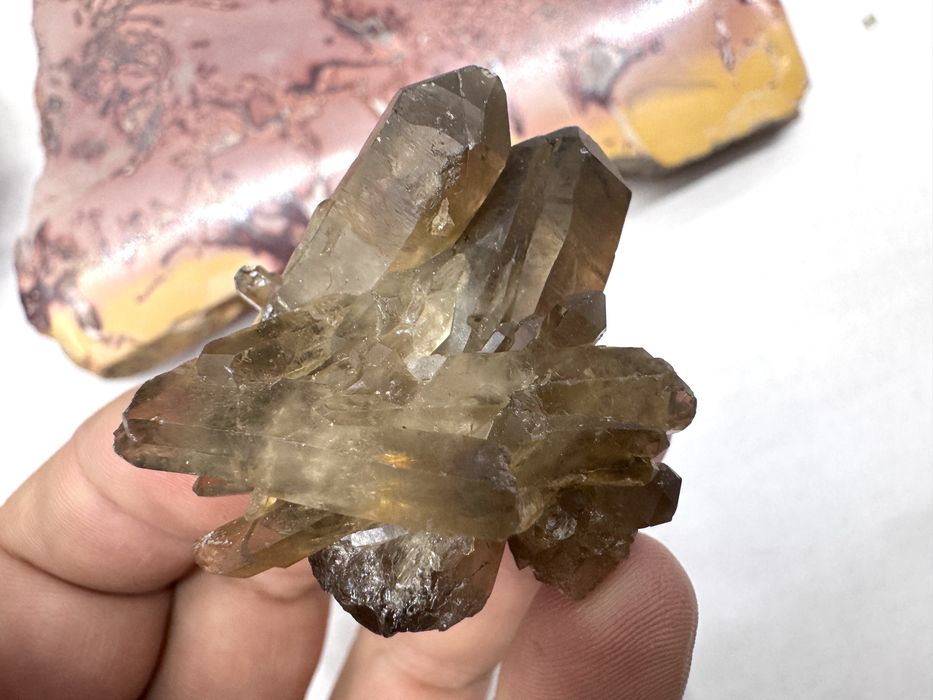 Колекция от 7 Минерала- Кварц,Флуорит,Мокаит,Вивианит,Септария,Галенит