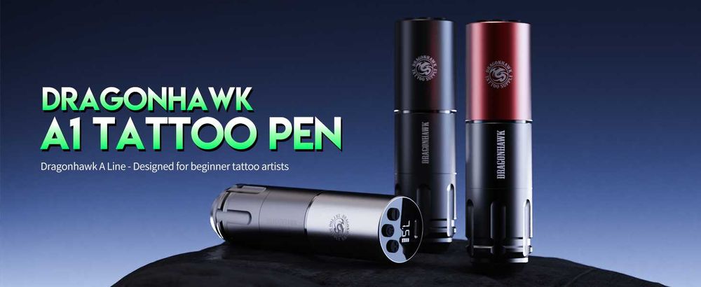 Mast A1 - Kit Nou nouț de tatuaj la MaST, cu 10 tușuri, 20 de cartușe etc, ideal pentru începători