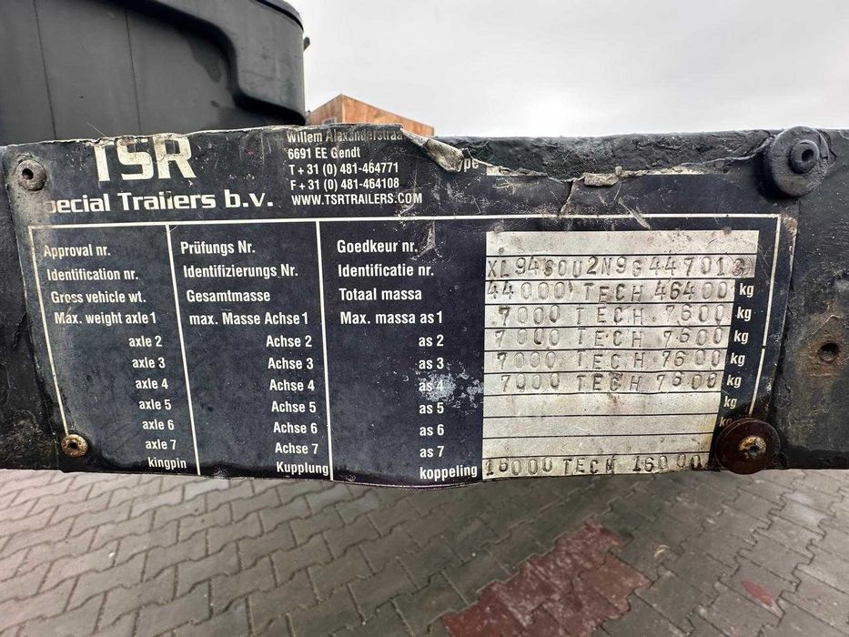 Semiremorca TSR, cuplare mega, 4 axe, extensibila