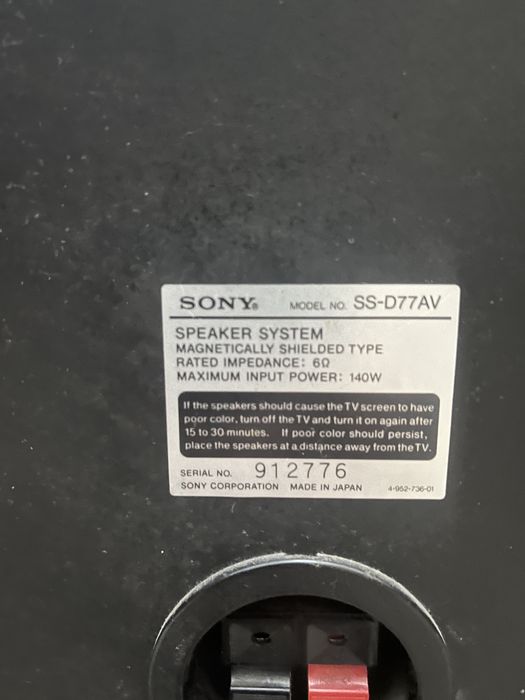 Ауккустика колонки sony SS D77 AV
