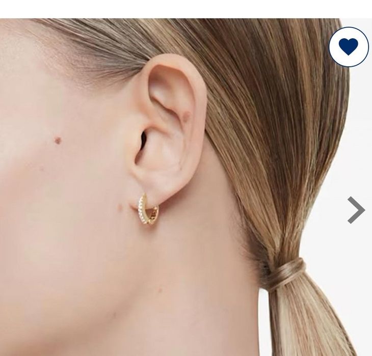 Златни обеци Swarovski Matrix Mini Hoop