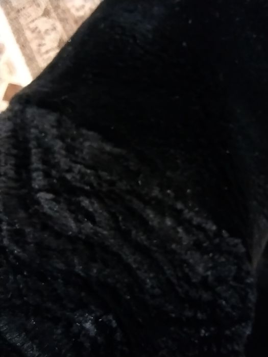 Мутоновая шуба со вставками