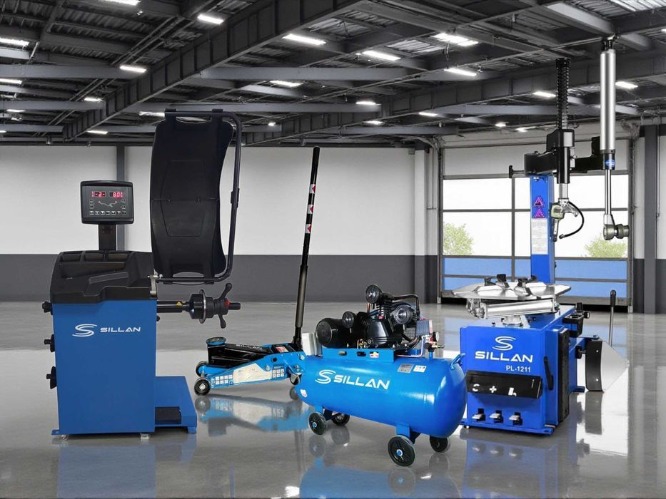 Комплект для СТО Шиномонтажный станок Балансир Компрессор Домкрат