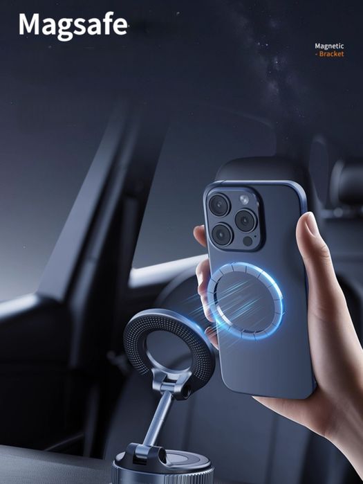 Вакуумный магнитный держатель для телефона автомобиля