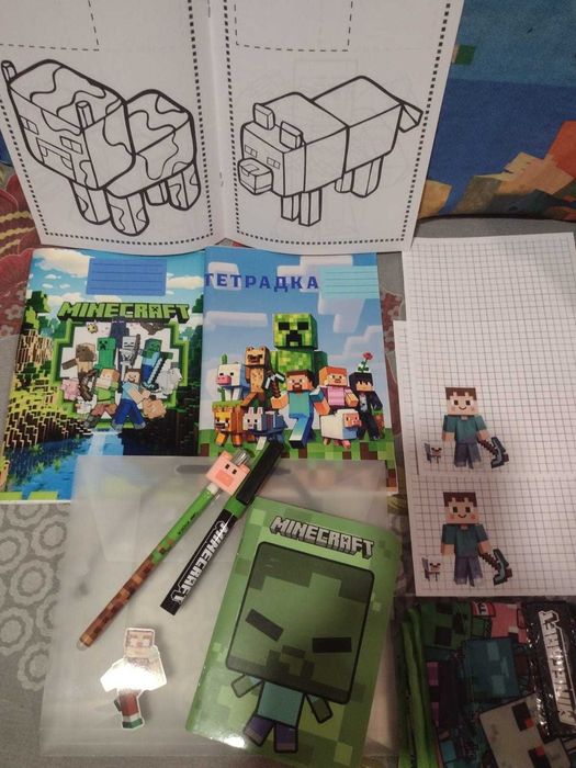 НОВИ! Майнкрафт торба и ученически принадлежности