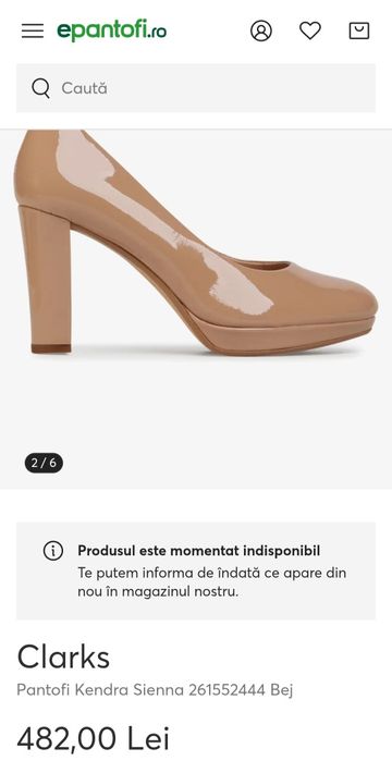 Pantofi Clarks din piele naturala