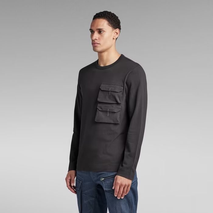 Оригинална карго блуза G-Star Raw Pocket M нова мъжка черна фланела