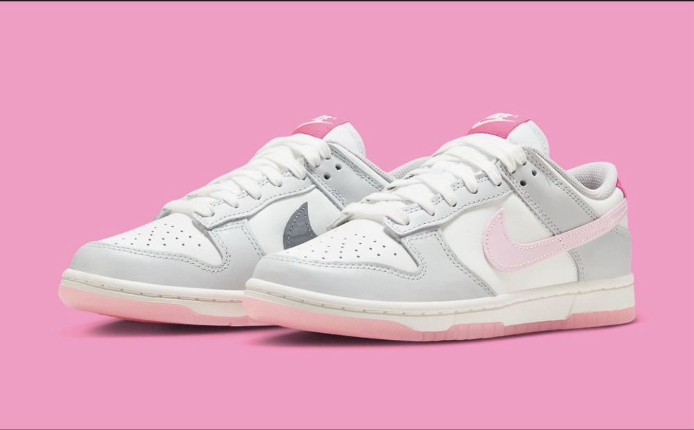 Nike Dunk Low 52" -дамски, розово/сиво, рядьк модел, много запазени