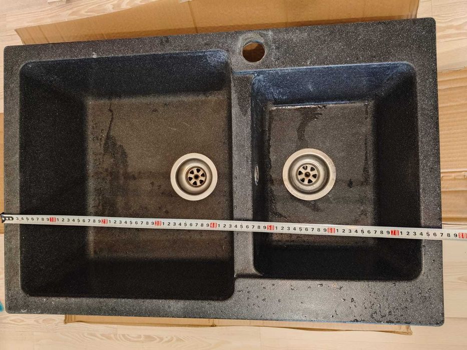 Кухонная мойка GranFest Standart врезная GF-S-780K 78x20 черный Б/У