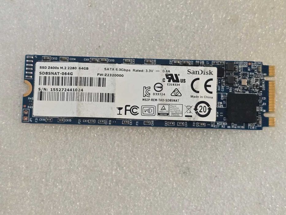 Solid-State Drive SSD SanDisk 64GB M.2 2280 SATA Z400s SD8SNAT-064G