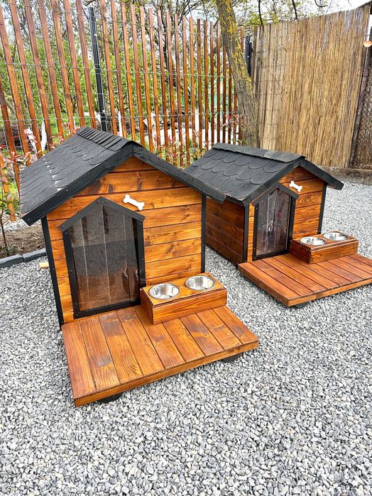 Cușcă de câine clasică izolată termic - protecție iarnă-vară